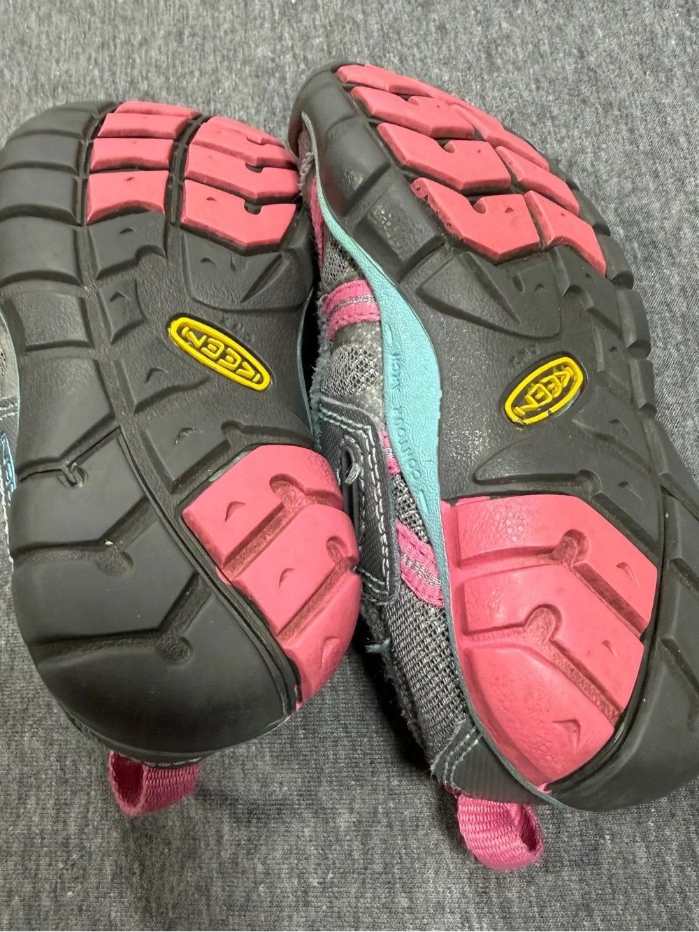 Keen Kids Gray Pink Teal Water Shoes